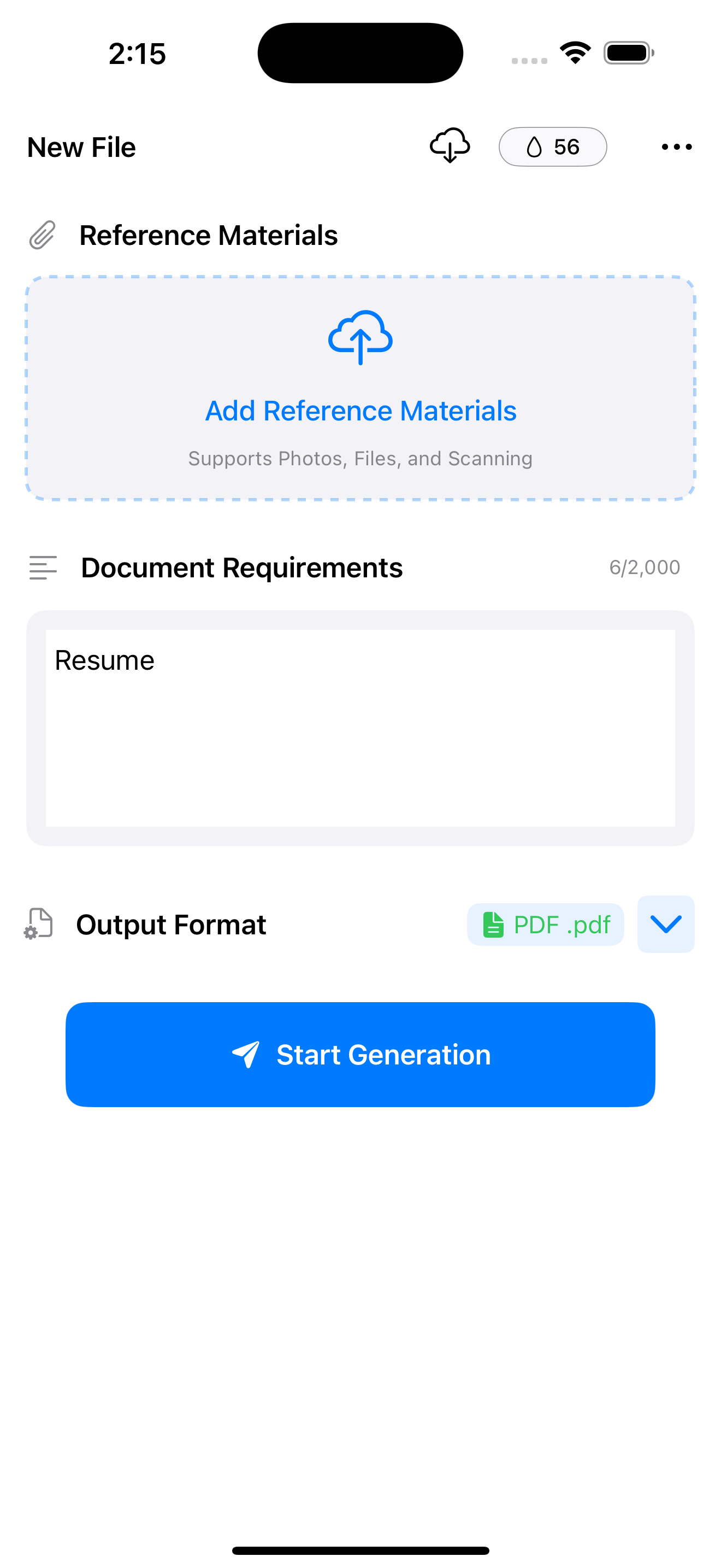 New File App Preview